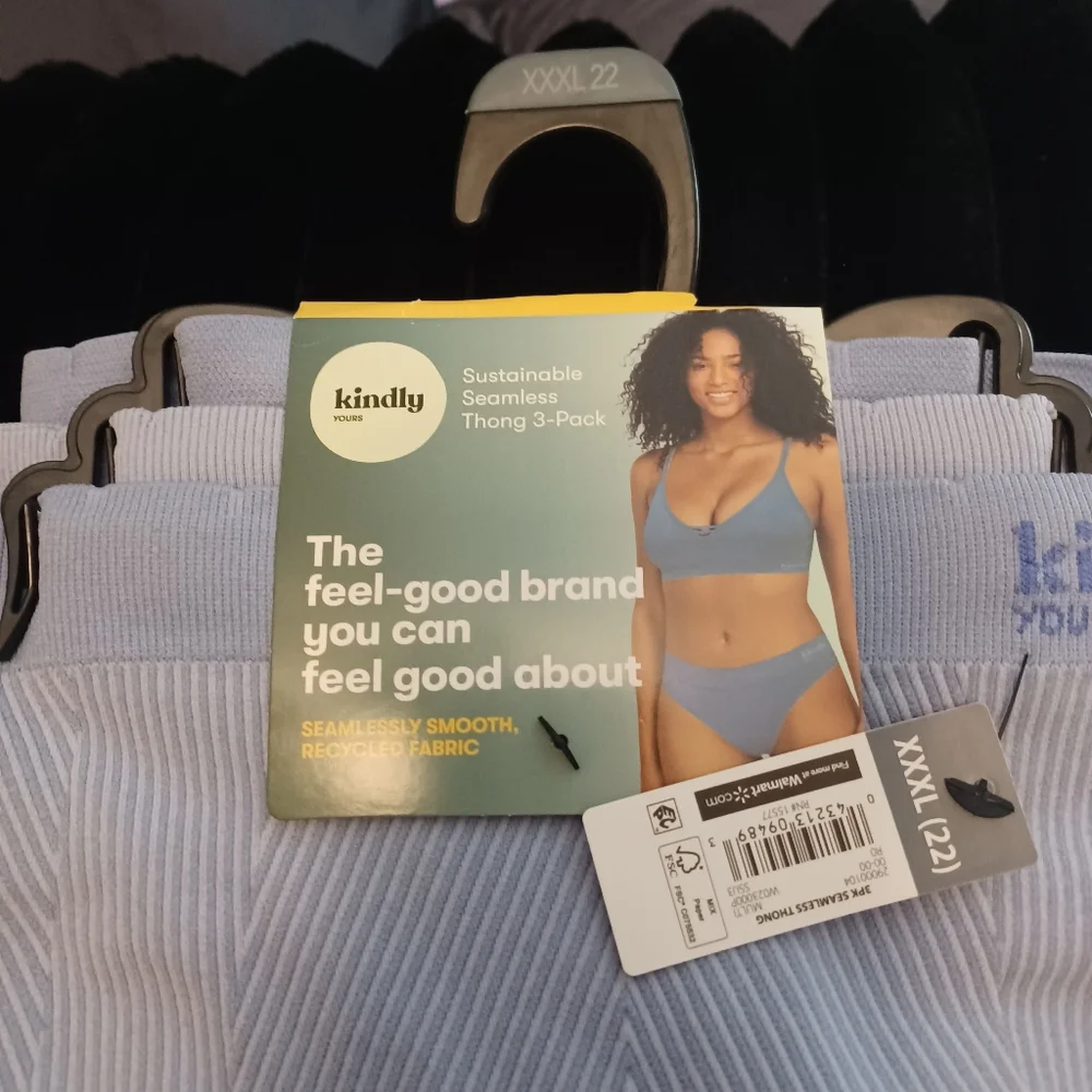 NEW Kindly Yours Lot 3 High Waist Thong Back Underwear Sz 22 XXXL